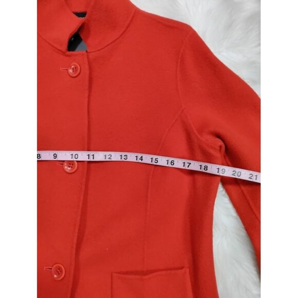 NWT Talbots Long Sleeve Wool Blend Button Down Blazer Jacket Red Women's Size 4 - Picture 10 of 14